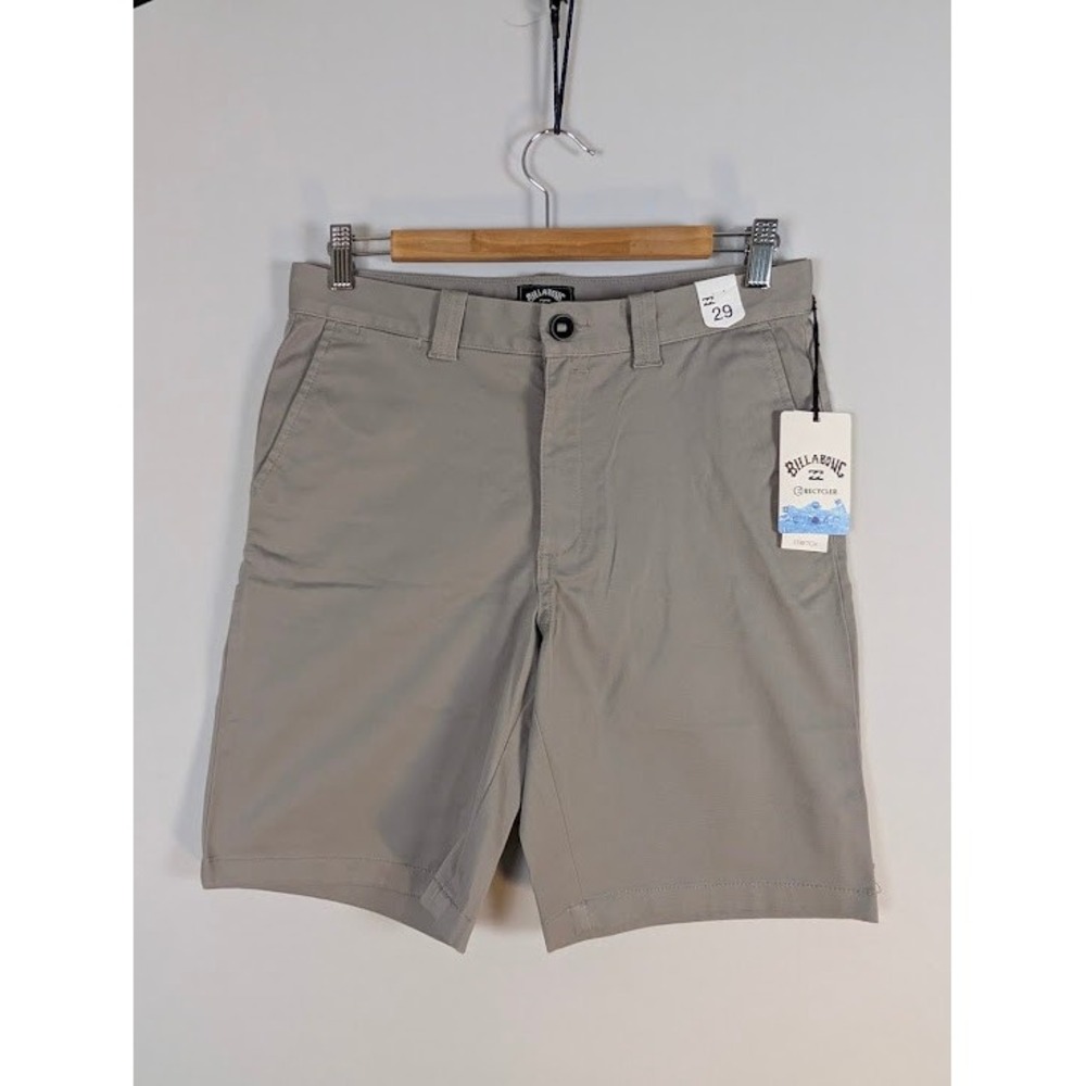 Billabong Carter Stretch Chino Shorts Mens 29‎ Grey Phone Pocket NEW